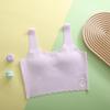 Ropa interior fina sin marcas de seda helada para niñas, desarrollo femenino, almohadilla de látex, top de tubo, inicio pequeño, chaleco base ligero anti-rozaduras para niñas