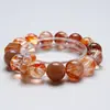 [Cristal Cálido Cristal] Pulsera de Flor de Pegamento de Cristal Natural para Mujer La Más Fácil de Combinar Regalo Pulsera de Cristal Blanco Venta al por Mayor