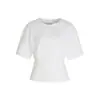 Sumeihui 2026 Nova Coleção Primavera/Verão Estilo Lem Simples e Versátil Top com Cintura Marcada por Pregas Gola Redonda Camiseta de Manga Curta para Mulheres