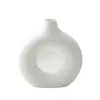 Ins Simple Estilo Escandinavo Florero Circular Transfronterizo Plástico Arreglo Floral Adornos Florales Imitación Porcelana Decoración del Hogar Venta al por Mayor