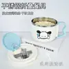 Tigela de aço inoxidável de grau alimentício para macarrão instantâneo, design Pacha Dog, adequada para dormitórios estudantis, com recurso de drenagem para comer alimentos secos, louça Pacha Dog