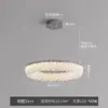 Araña de sala de estar de lujo ligero estilo italiano, lámpara principal circular de diseñador creativo de cristal de alta gama para pasillo, dormitorio y comedor