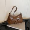 Bolsa vintage de nicho com costura Billcar 2024 outono nova bolsa de ombro Spice Girl bolsa de baguete de axila de alta qualidade da moda