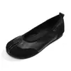 Sapatos casuais versáteis de sola macia, confortáveis, com bico dividido estilo casco de porco para mulheres, sapatos rasos sem cadarço para o outono no trajeto para o trabalho