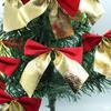 Natal Nova Decoração Laço Metade Dourado Metade Vermelho 8cm Pingente de Árvore de Natal Enfeites de Laço Venda Quente Transfronteiriça