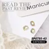 Joyería de Arte para Uñas de 26 Letras Aleación de Oro y Plata Diamante 3D para Arte de Uñas Accesorios de Decoración para Uñas DIY