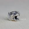 Contas de Cabeça de Leopardo Prata Tailandesa Acessórios Retrô de Prata Esterlina Pulseira Tecida com Contas Cordão de Transferência Contas Espaçadoras de Jade