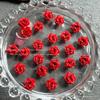 Esenciales de Año Nuevo Arte de Uñas Rojo Joyería Mixta Peonía Tridimensional Rosa Accesorios de Arte de Uñas Navideños Material de Arte de Uñas de Flores Suaves