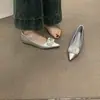 Zapatos de Tacón Bajo con Pedrería de Alta Gama, Nuevos para Primavera y Otoño 2026, Estilo Francés Elegante, Negros, para Eventos Sociales, con Punta