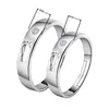 El Anillo del Camino del Amor Anillo de Pareja de Plata Huellas de Amor Anillo de Huella Joyería para Pies Anillo de Huella con Diamantes
