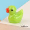 Macarrón de Color Sólido Simulado Color Sólido Pato Resina DIY Señal de Estacionamiento Funda para Teléfono Móvil Paisaje en Miniatura Decoración de Pasador