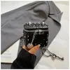 Bolso Pequeño de Hombro Nuevo, Bolso de Mezclilla, Elegante Mochila Pequeña Cruzada con Cadena, Mini Bolso para Labiales, Bolso de Hombro de Moda