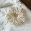 Scrunchie Retro Doce de Bolinhas Estilo Coreano para Meninas, Elástico para Coque Estilo Preguiçoso, Corda de Cabelo Macia e Elegante