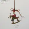 Nuevos colgantes decorativos vintage de resina tridimensional transfronterizos, paquete de regalo de guirnalda, adornos de campana para árbol de Navidad, decoraciones navideñas
