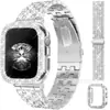 Adecuado para Correa de Reloj de Diamante para Apple Watch Iwatch10 Metal Completo Diamante Samsung 4/5/6 Generación Correa de Reloj Universal