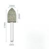 Cabezal de pulido de sésamo vástago de 6 mm cabezal de pulido cilíndrico cónico esponja elástica molde de metal cabezal de pulido