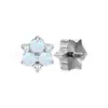 Aretes de Titanio F136 Incrustados con Ópalo Flor de Tres Pétalos Uña de Labio Uña de Hueso del Oído Implante de Grado G23 Aleación de Titanio Joyería de Perforación Aretes