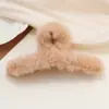 Ano Novo Coreano Amor Vermelho Elegante Franja Pelúcia Presilha de Pegar Menina Fofa Acessórios de Cabelo para Trás da Cabeça Outono e Inverno Presilha de Cabelo