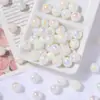Macaron Perlas Redondas Iridiscentes Perlas de Vidrio de Color Gradiente Material para Hacer Pulseras y Collares Hechos a Mano Accesorios para Joyería