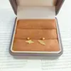 Aretes de Pareja de Oro Arena Vietnamita Latón Chapado en Oro Aretes Simples de Moda Regalo de Vacaciones Venta al por Mayor
