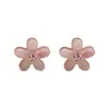 Aretes de Flor de Circonia de Colores Estilo Coreano con un Toque de Lujo, Frescos y Elegantes, Aretes de Diseño Versátil y Único para Mujeres