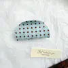 Pinza de Garra de Acrílico Estilo Fresco de Lunares Retro para Peinados Recogidos, Pinza de Tiburón, Accesorio para el Cabello Diario para Mujeres