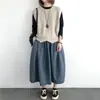 Chal de Punto para Mujer, Otoño 2026, Color Sólido, Corte Holgado, Cuello Redondo, Jersey Irregular, Chaleco Corto, Ropa de Abrigo