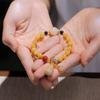 Templo Mismo Estilo Pulsera de Jade de Seda Dorada Natural Moda para Mujer Pulsera de Cuentas de Jade Flor de Loto de Seda Dorada Jade Jade Gobi