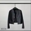 Elegante Chaqueta de Cuero para Mujer 2026 Primavera y Otoño Nueva Moda Versátil Casual Adelgazante Chaqueta Biker Superior