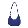 Bolso de Hombro Acogedor de Fieltro en Forma de Luna Creciente - Bolso Pequeño con Textura Acolchada para el Viaje Diario