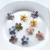 Fieltro de Lana Hecho a Mano Listo para Usar Poke Fun Mini Flor de Cinco Pétalos Pasador Accesorios para el Cabello Accesorios Semi-Terminados Accesorios para Joyería DIY
