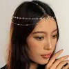 Moda Europeia e Americana Acessórios Simples para Cabelo Corrente Dourada de Amor com Franja de Strass Corrente para Cabelo Faixa de Cabelo Acessórios para Noiva