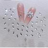Pedrería para Uñas, Decoraciones para Uñas, Pedrería Grande Súper Brillante, Pedrería para Uñas Transparente con Base Puntiaguda, Lote Completo de Pedrería Blanca K9 Súper Brillante, Corazón Irregular Mariposa