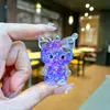 Llavero Acrílico Relleno de Aceite Sanrio Lindo Kuromi Llavero de Arena Movediza Colgante de Bolso Pequeño Regalo Venta al por Mayor