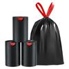 Bolsa de Basura Doméstica Negra con Cordón Cocina Bolsa de Plástico Gruesa Saco Dormitorio Privacidad Bolsa de Basura Grande