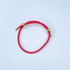 Pulsera de cuerda ajustable bidireccional cuerda de piel de vaca cuerda hecha a mano usar cuentas de oro duro 3D este año cuerda roja cuerda de mano para hombres y mujeres