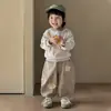Conjunto de Primavera para Bebé Moda Estilo Coreano Ropa Moderna para Bebés Sudadera Casual de Primavera y Pantalones Conjunto de Dos Piezas Principios de Primavera