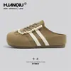 Sapatos Birkenstock Retro Globais para Mulheres Primavera 2026 Novo Design de Renda de Nicho Meia-Chinelo Slip-On Mocassins