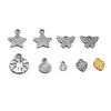 Pingente de estrela de cinco pontas com padrão em aço inoxidável transfronteiriço pulseira com etiqueta dourada corrente de cauda de colar etiqueta acessórios de joias DIY