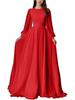 2026 Estilo Nuevo Europeo y Americano Amazon Moda Linterna Hilo de Perlas Multicolor Vestido de Boda Cuello Redondo Vestido Elegante