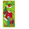 Nova capa de porta verde monstro Grinch transfronteiriça tecido de fundo decoração de atmosfera cortina de porta de Natal pano para pendurar bandeira de capa de porta