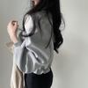Chic Coreano Transfronteiriço2026 Novo Estilo Primavera Camisa Francesa Curta com Manga Bufante para Mulheres, Blusa Slim Fit para Figuras Baixas