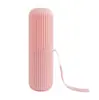 Copo de viagem portátil selado porta-escova de dentes de plástico porta-armazenamento de escova de dentes de viagem pasta de dente de viagem escova de dentes armazenamento Copo à prova de vazamento Tubo de copo