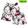 Hollokitty Cartoon Cat Shorts Calças casuais masculinas e femininas Férias de verão Calças de praia Fonte fabricantes