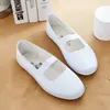 Zapatos Blancos de Lona Casuales para Mujer con Diseño de Grulla de Almohada Blanca Zapatos de Rendimiento para Gimnasia y Baile de Mujer Zapatos de Trabajo para Enfermera de Farmacia Suela Suave