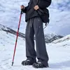 Pantalones casuales holgados para hombre 2026, pantalones versátiles para otoño, pantalones de pierna ancha hasta el suelo con caída, pantalones de mezcla de nailon y spandex para hombre