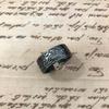 Anillo retro de plata con dios bestia matón glotón para hombres y mujeres, moda creativa, plata tailandesa, anillo abierto, pequeños regalos al por mayor