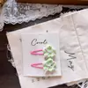 Pinza para el pelo con flor de tela de imitación colorida de verano para niñas, lindo clip BB de Plumeria atado a mano, clip lateral que no daña el elástico del pelo