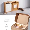 Caja de Almacenamiento de Grano con Textura de Bambú Caja de Almacenamiento de Grano para Cocina Caja Cuadrada para Grano Caja de Almacenamiento de Arroz con Tapa Deslizante de Madera