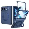 Adequado para Capas de Celular Dobrável Apple, Capa Duo para iPhone com Suporte Giratório 360 Graus Integrado e Película, Capa Protetora Magnética para Celular